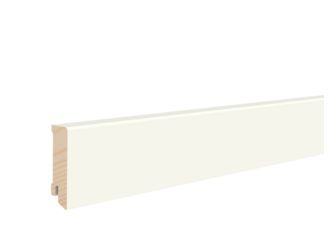 Fußleiste RAL 9016 20x68x2400mm, m.Clip Massiv, Endbehandelt, gerade, PEFC