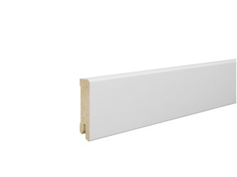 Fußleiste fol. Uni Weiß 15x60x2400mm MDF, Dekorfolie, gerade, Clip 3