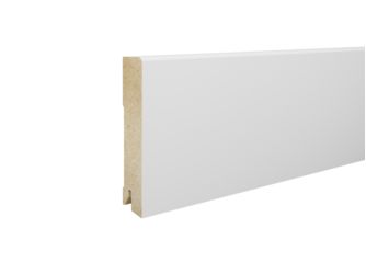 Fußleiste fol. Uni Weiß 18x100x2400mm MDF, Dekorfolie, gerade, Clip 3