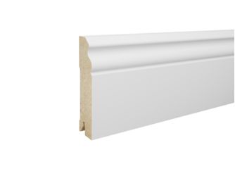 Fußleiste fol. Uni Weiß 18x100x2400mm MDF, Dekorfolie, profiliert, Clip 3