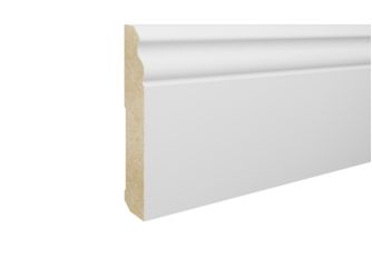 Fußleiste fol. Uni Weiß 18x120x2400mm MDF, Dekorfolie, profiliert, Clip 3