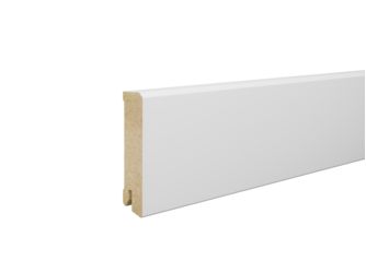 Fußleiste fol. Uni Weiß 18x78x2400mm MDF, Dekorfolie, gerade, Clip 3