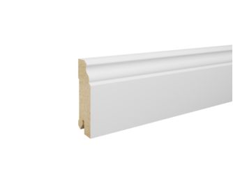 Fußleiste fol. Uni Weiß 18x78x2400mm MDF, Dekorfolie, profiliert, Clip 3
