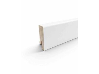 Furniersockelleiste 8160 weiß deckend lackiert 18x50mm, Länge 2400mm