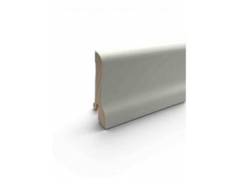 Furniersockelleiste 8162 weiß deckend lackiert 22x60mm, Länge 2400mm