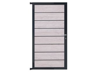 Tor Sichtschutzzaun BPC sand/anhrazit "GOTLAND"