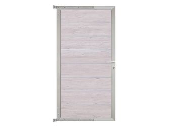 Tor Sichtschutzzaun BPC sand/silber "GOTLAND"