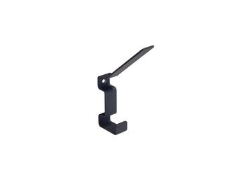 Garderobenhaken FN Acustico 14x94x60mm, schwarz RAL 9005 pulverbesch., 2stk/pkg,Kart,4c bed.2xSchraub