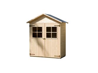 Garten-/Terrassenschrank 357 Gr.2, natur, Satteldach, 14mm, DT
