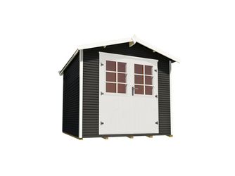 Gartenhaus 218 Gr.3, 28mm, Satteldach mitLine, anthrazit, DT