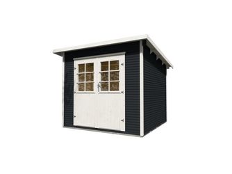 Gartenhaus 219 Gr.1, 28mm, Flachdach mitLine, anthrazit, DT