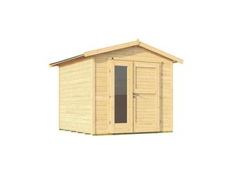 Gartenhaus 224 A Gr. 2 natur, 21mm, neue Design-Doppeltür