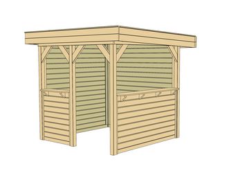 Gartenlaube 657 Gr.1, Set inkl. 2 RW, Tresenwand und Treseneingang