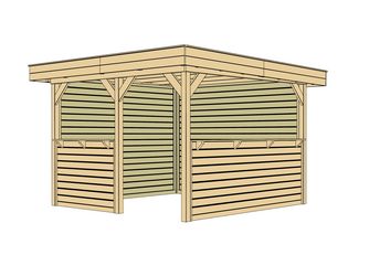 Gartenlaube 657 Gr.2, Set inkl. 2 RW, Tresenwand und Treseneingang