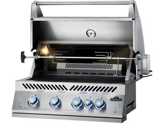 Gasgrill 700-Serie 32", Einbaugrill, Edelstahl, inkl. Drehspieß