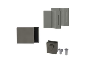 Gegenk. Set PURISTO S inkl. Türschn., Feststeller, Magnetfalle, 3tlg. Bänder Kaschmirgrau Gegenk. Set PURISTO S inkl. Türschn., Feststeller, Magnetfalle, 3tlg. Bänder Kaschmirgrau