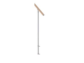 Geländerelement + Holzhandlauf Buche Einzelstab - Perlgrau - Cork Dublin Basel