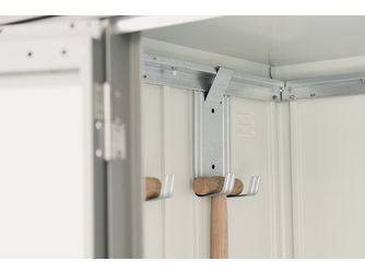 Gerätehalter zu Gerätehaus und Geräteschrank, 4 Stück Packung 130x95x300mm