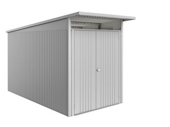 Gerätehaus AvantGarde ECO Gr. A4 silber- metallic mit Doppeltür 1800x3800x2220mm