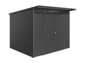 Gerätehaus AvantGarde ECO Gr. A6 dunkelgrau- metallic mit Doppeltür 2600x2600x2180mm