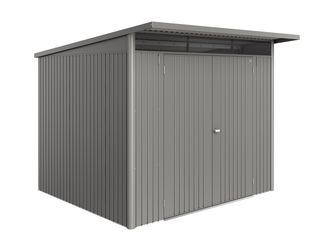 Gerätehaus AvantGarde ECO Gr. A6 quarzgrau- metallic mit Doppeltür 2600x2600x2180mm