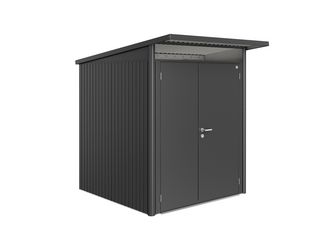 Gerätehaus AvantGarde Gr. A1 dunkelgrau- metallic mit Doppeltür schmal 1800x2220x2180mm