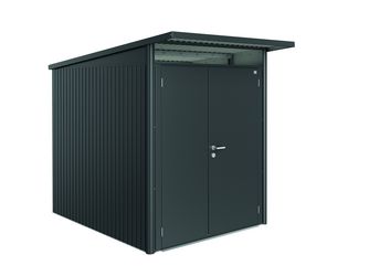 Gerätehaus AvantGarde Gr. A2 dunkelgrau- metallic mit Doppeltür schmal 1800x2600x2180mm