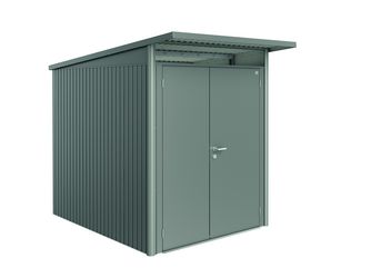 Gerätehaus AvantGarde Gr. A2 quarzgrau- metallic mit Doppeltür schmal 1800x2600x2180mm