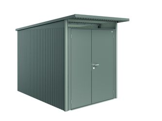 Gerätehaus AvantGarde Gr. A3 quarzgrau- metallic mit Doppeltür schmal 1800x3000x2170mm