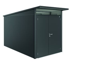 Gerätehaus AvantGarde Gr. A4 dunkelgrau- metallic mit Doppeltür schmal 1800x3800x2220mm