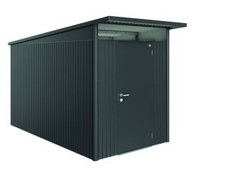 Gerätehaus AvantGarde Gr. A4 dunkelgrau- metallic mit Standardtür 1800x3800x2220mm