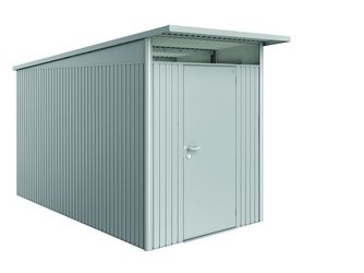 Gerätehaus AvantGarde Gr. A4 silber- metallic mit Standardtür 1800x3800x2220mm