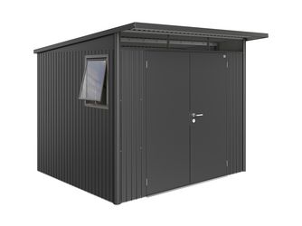 Gerätehaus AvantGarde Gr. A6 WE dunkelgrau- metallic mit Doppeltür 2600x2600x2180mm
