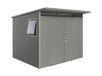 Gerätehaus AvantGarde Gr. A6 WE quarzgrau- metallicmit Doppeltür 2600x2600x2180mm