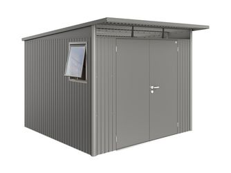 Gerätehaus AvantGarde Gr. A7 WE quarzgrau- metallic mit Doppeltür 2600x3000x2170mm