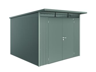 Gerätehaus AvantGarde Gr. A7 quarzgrau- metallic mit Doppeltür 2600x3000x2170mm