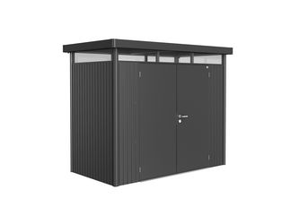 Gerätehaus HighLine Gr. H1 dunkelgrau- metallic, Doppeltür 2750x1550x2220mm
