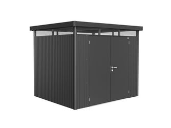 Gerätehaus HighLine Gr. H3 dunkelgrau- metallic, Doppeltür 2750x2350x2220mm