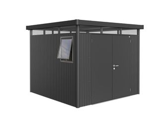 Gerätehaus HighLine Gr. H4 WE dunkelgrau- metallic mit Doppeltür 2531x2531x2220mm