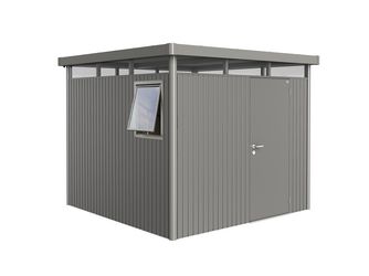Gerätehaus HighLine Gr. H4 WE quarzgrau- metallic mit Standardtür 2531x2531x2220mm