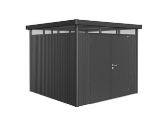 Gerätehaus HighLine Gr. H4 dunkelgrau- metallic, Doppeltür 2750x2750x2220mm