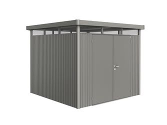 Gerätehaus HighLine Gr. H4 quarzgrau- metallic mit Doppeltür 2750x2750x2220mm