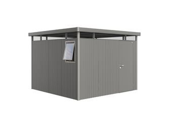 Gerätehaus HighLine Gr. H6 WE quarzgrau- metallic mit Standardtür 2931x2931x2210mm