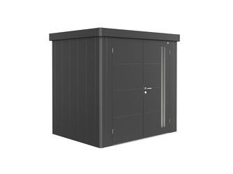 Gerätehaus Neo 1B Doppeltür, dunkelgrau- metallic 2360x1800x2220mm