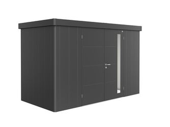Gerätehaus Neo 1D Doppeltüre, dunkelgrau- metallic 3480x1800x2220mm