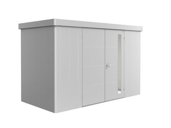 Gerätehaus Neo 1D Doppeltüre, silber- metallic 3480x1800x2220mm