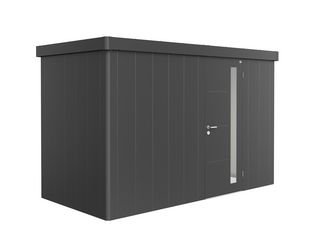 Gerätehaus Neo 1D Standardtüre, dunkelgrau- metallic 3480x1800x2220mm