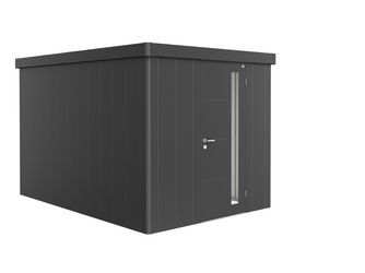 Gerätehaus Neo 4B Standardtüre, dunkelgrau- metallic 2360x3480x2220mm