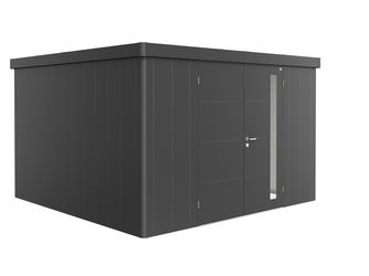 Gerätehaus Neo 4D Doppeltüre, dunkelgrau- metallic 3480x3480x2220mm