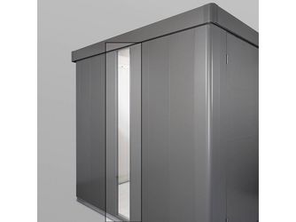 Getöntes Lichtpaneel Gerätehaus Neo, dunkelgrau- metallic 320x2070x33mm